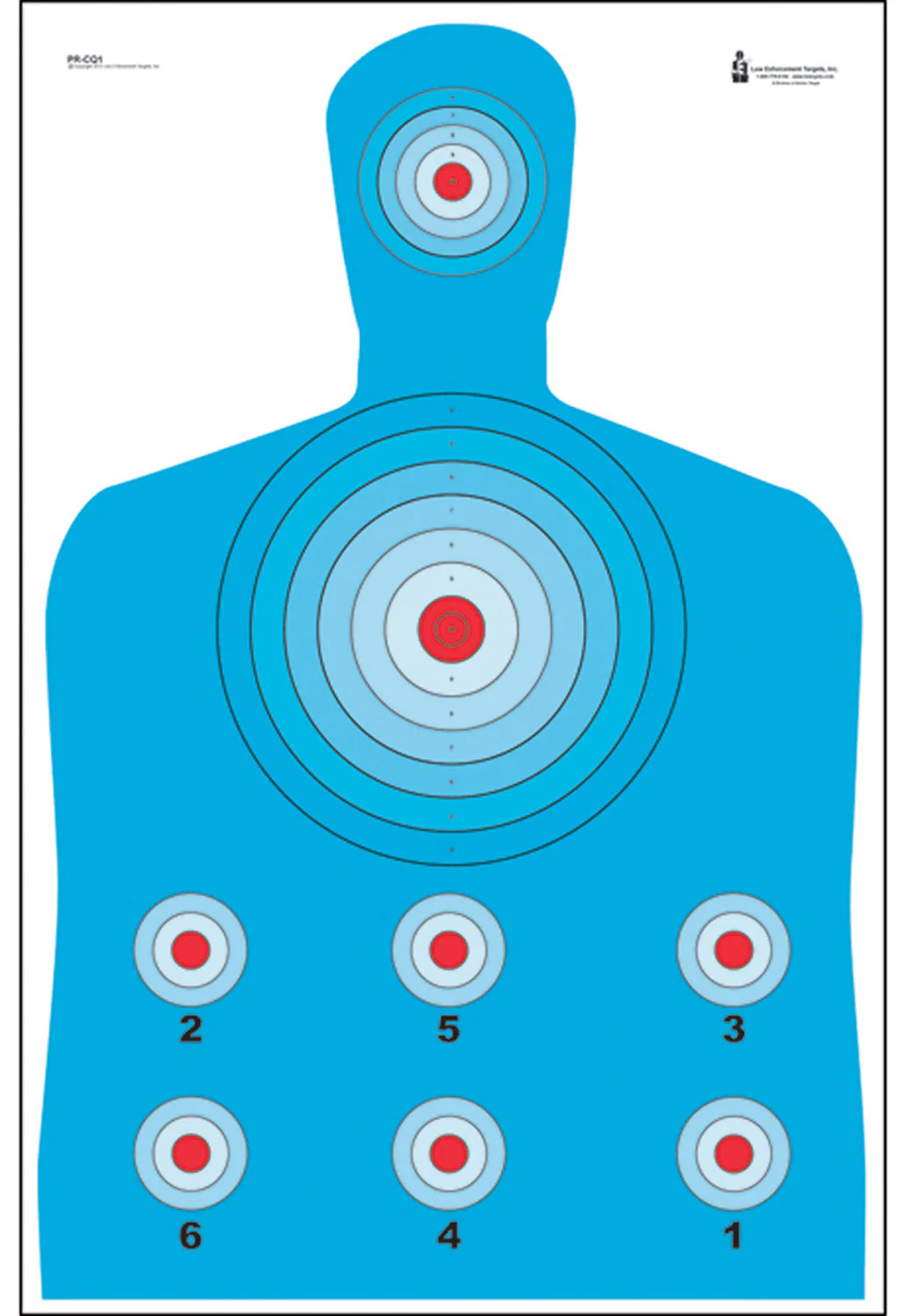Action Target PRCQ1100 Qualification High Visibility Fluorescent Silhouette Paper 23" x 35" Blue/Red 100 Per Box