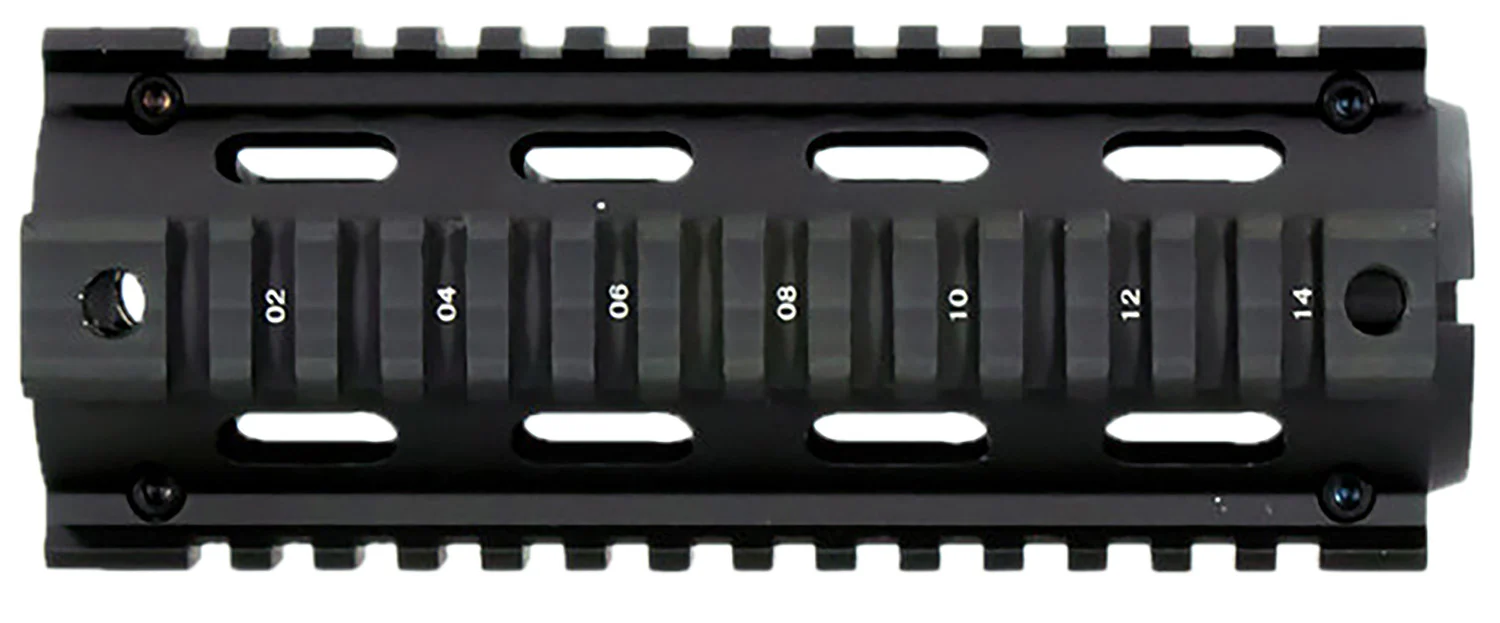 Aim Sports MT021 M4 Handguard 6" Carbine Style Made of Aluminum with Black Anodized Finish & Quad Rail