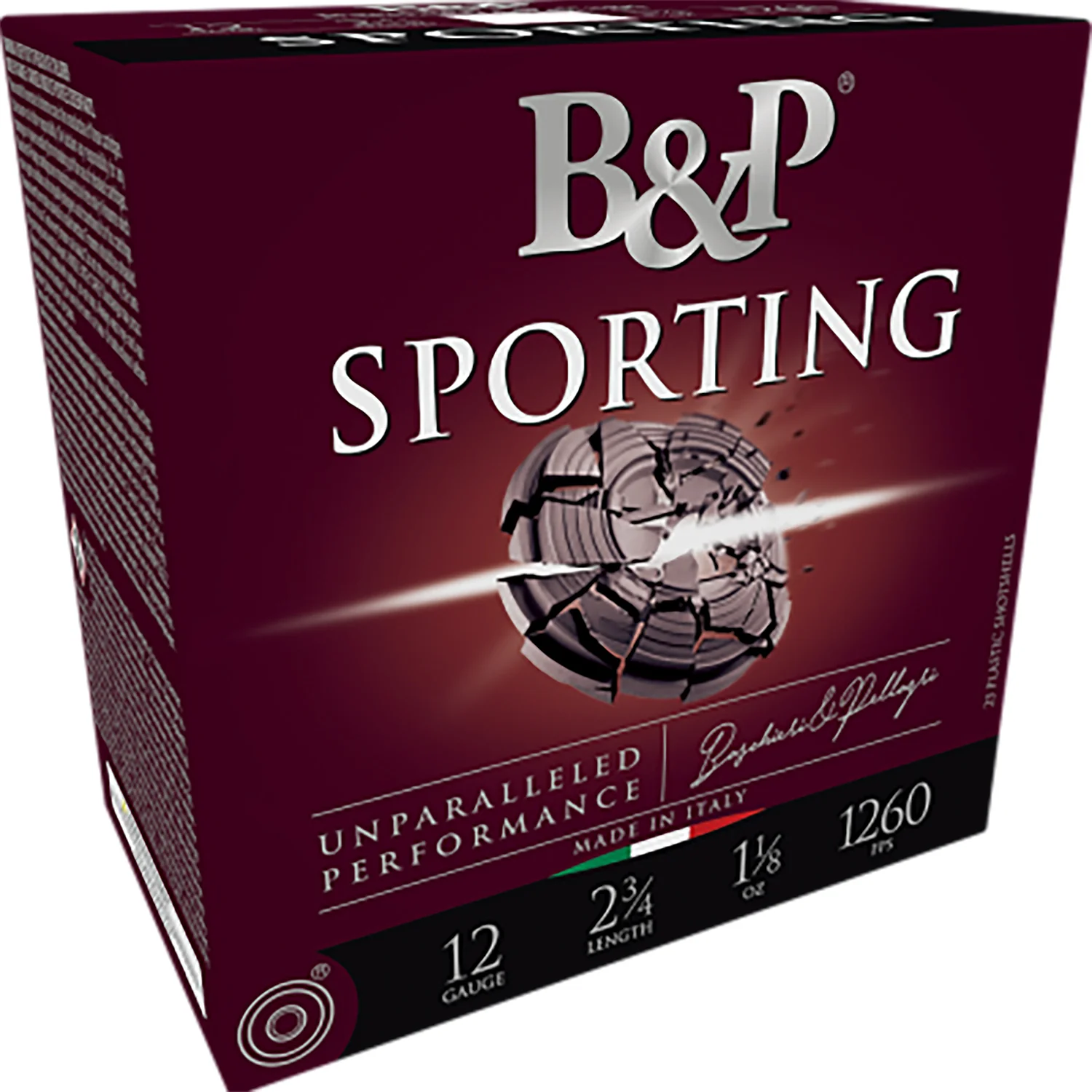B&p Ammunition 12B1SCF8 Sporting Clay 12Gauge 2.75" 1oz 8Shot 25 Per Box/10 Case