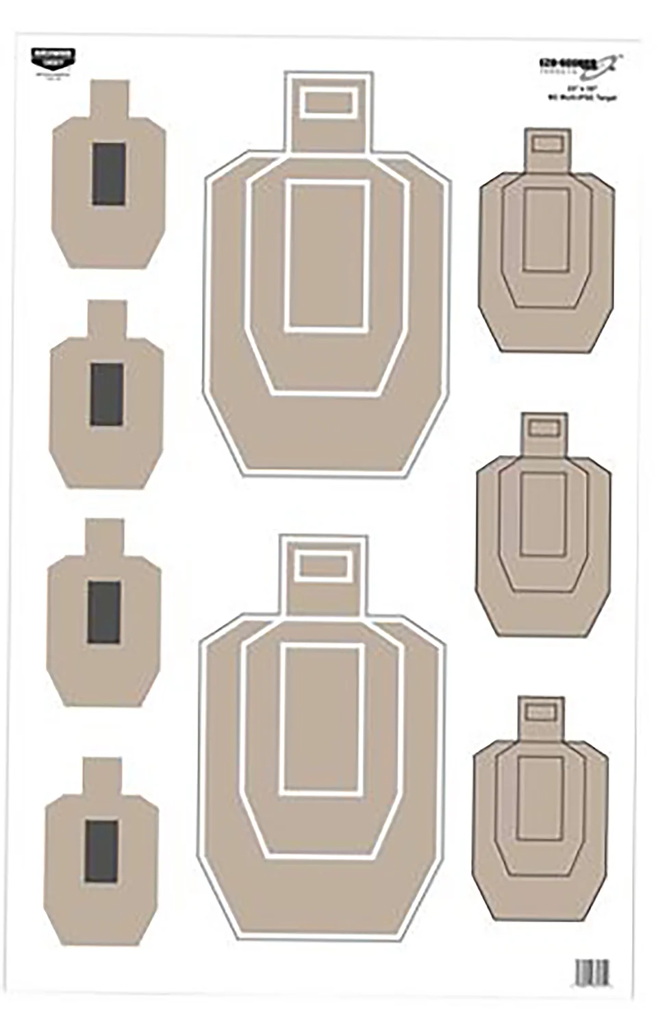 Birchwood Casey 37072 EZE-Scorer  IPSC Paper Target 23" x 35" 100 Per Pkg
