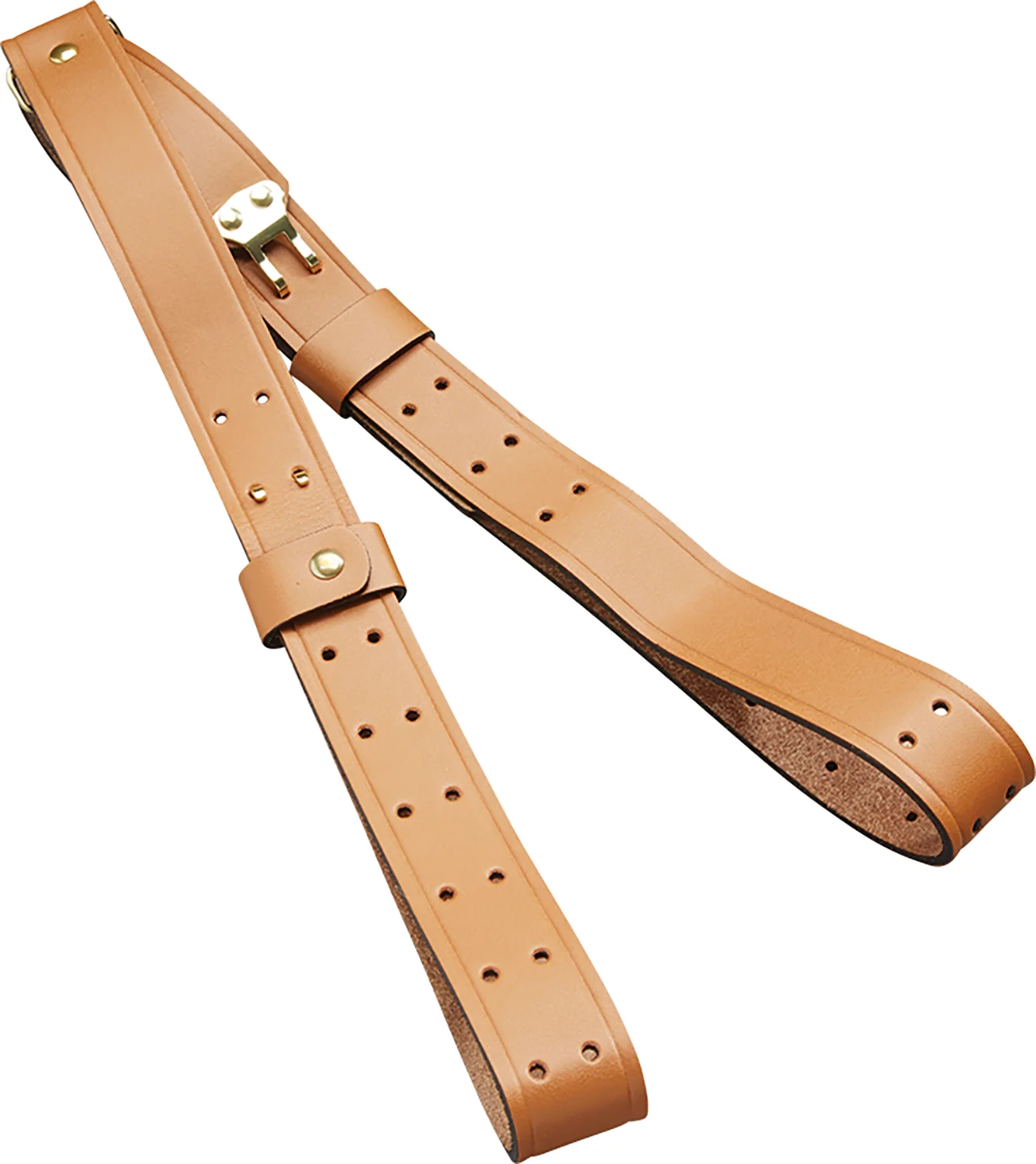 Butler Creek 26112 Military Carry Strap Brown Leather 44" OAL Two-Piece Rifle