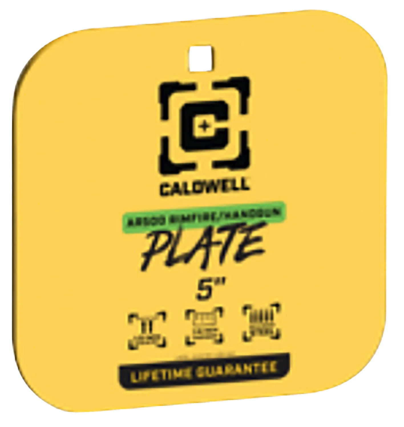 Caldwell 4002311   5" Rimfire/Handgun Yellow AR500 Steel Gong 1/4" Thick