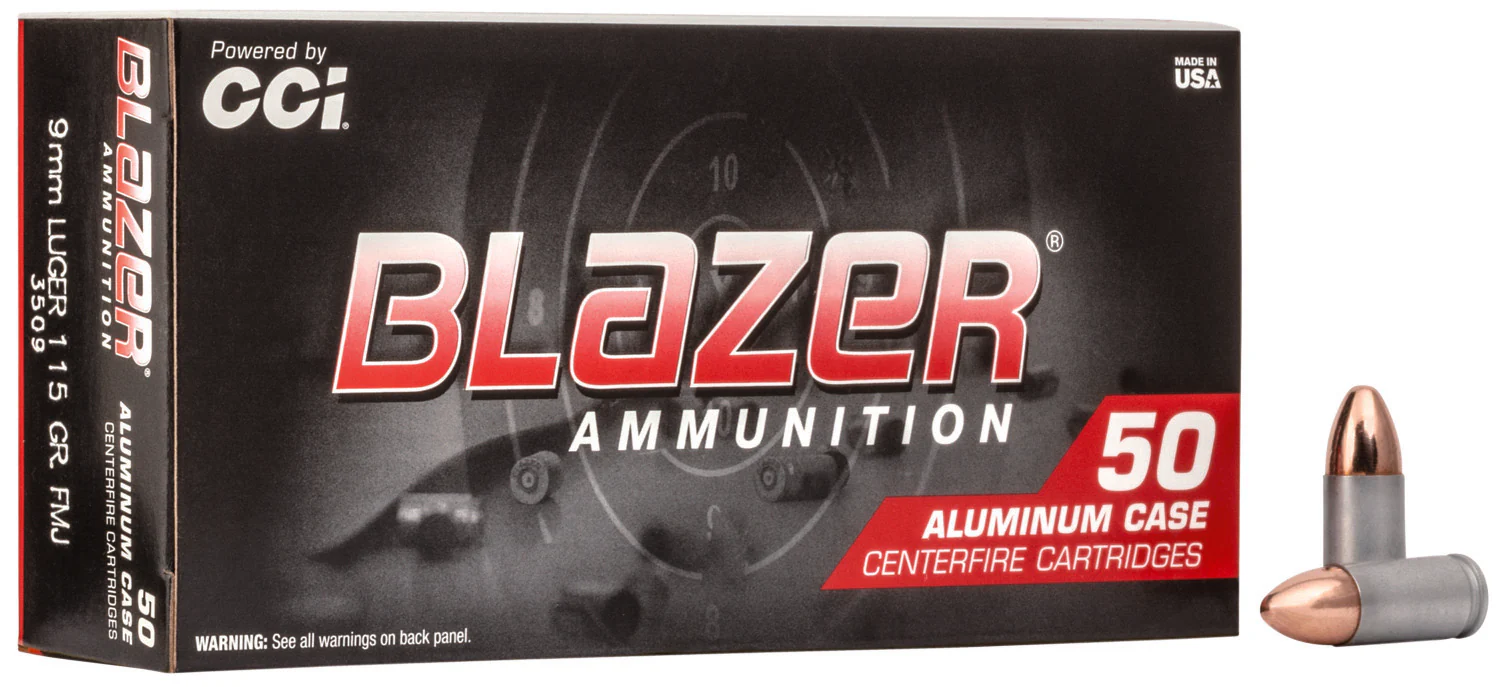 CCI 3509 Blazer Handgun 9mmLuger 115gr Full Metal Jacket