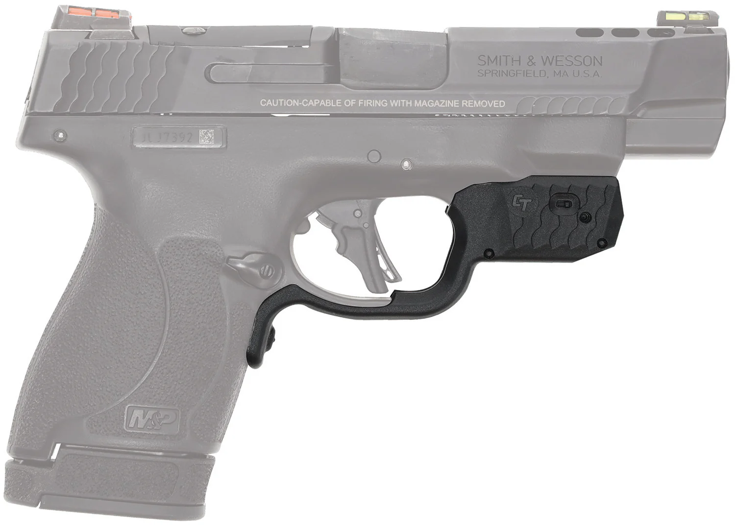 Crimson Trace 013000052 Laserguard  S&W M&P Shield Plus, Red Laser Black Polymer