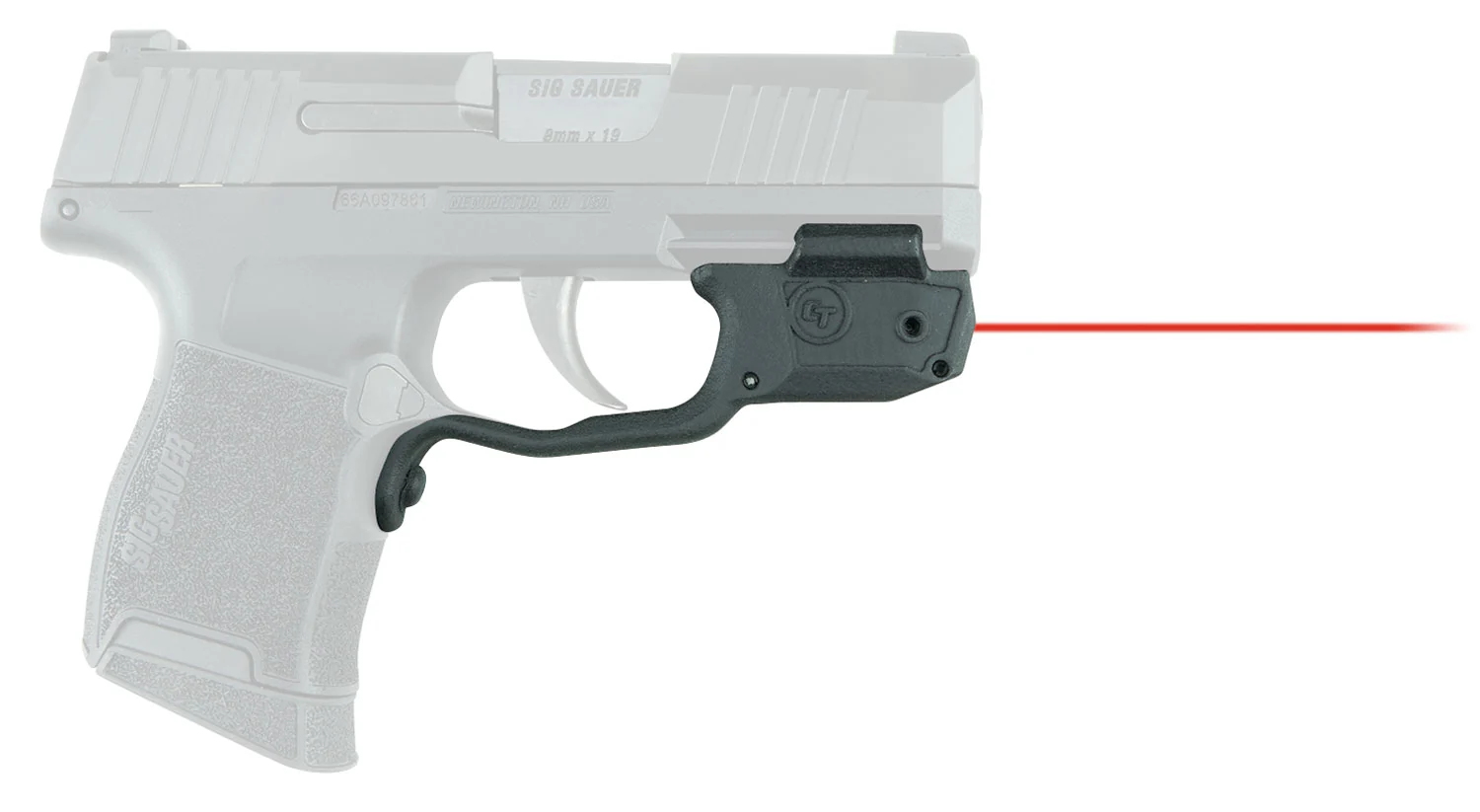 Crimson Trace 0181501 Laserguard  Fits Sig P365/P365XL/P365SAS, Red Laser Black Polymer Trigger Guard Mount