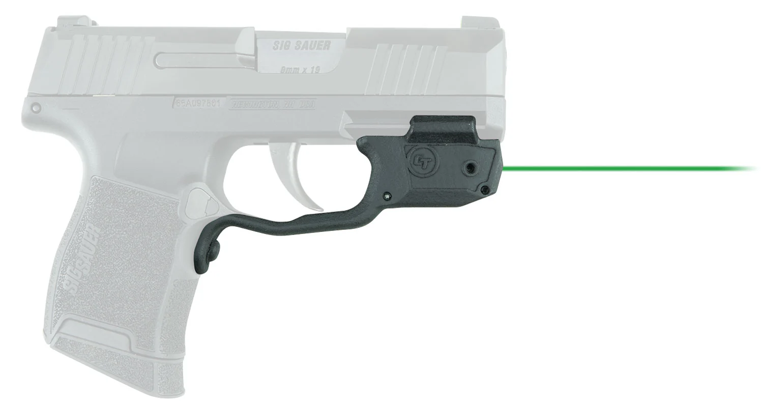 Crimson Trace 0181601 Laserguard  Fits Sig P365/P365XL/P365SAS, Green Laser Black Polymer Trigger Guard Mount