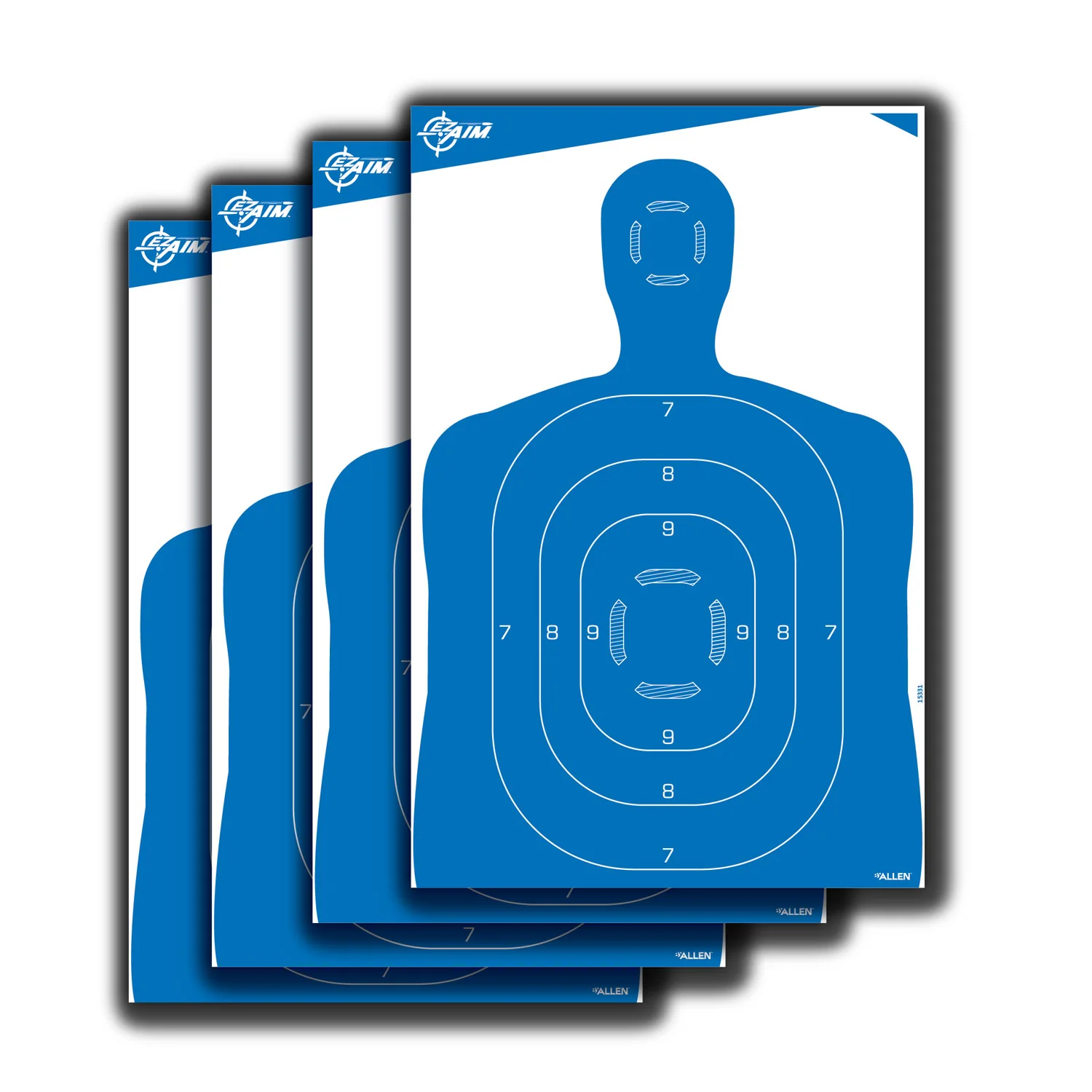 EZ-Aim 15331 Silhouette  Paper Hanging 23" x 35" Blue/White 4 Per Pack