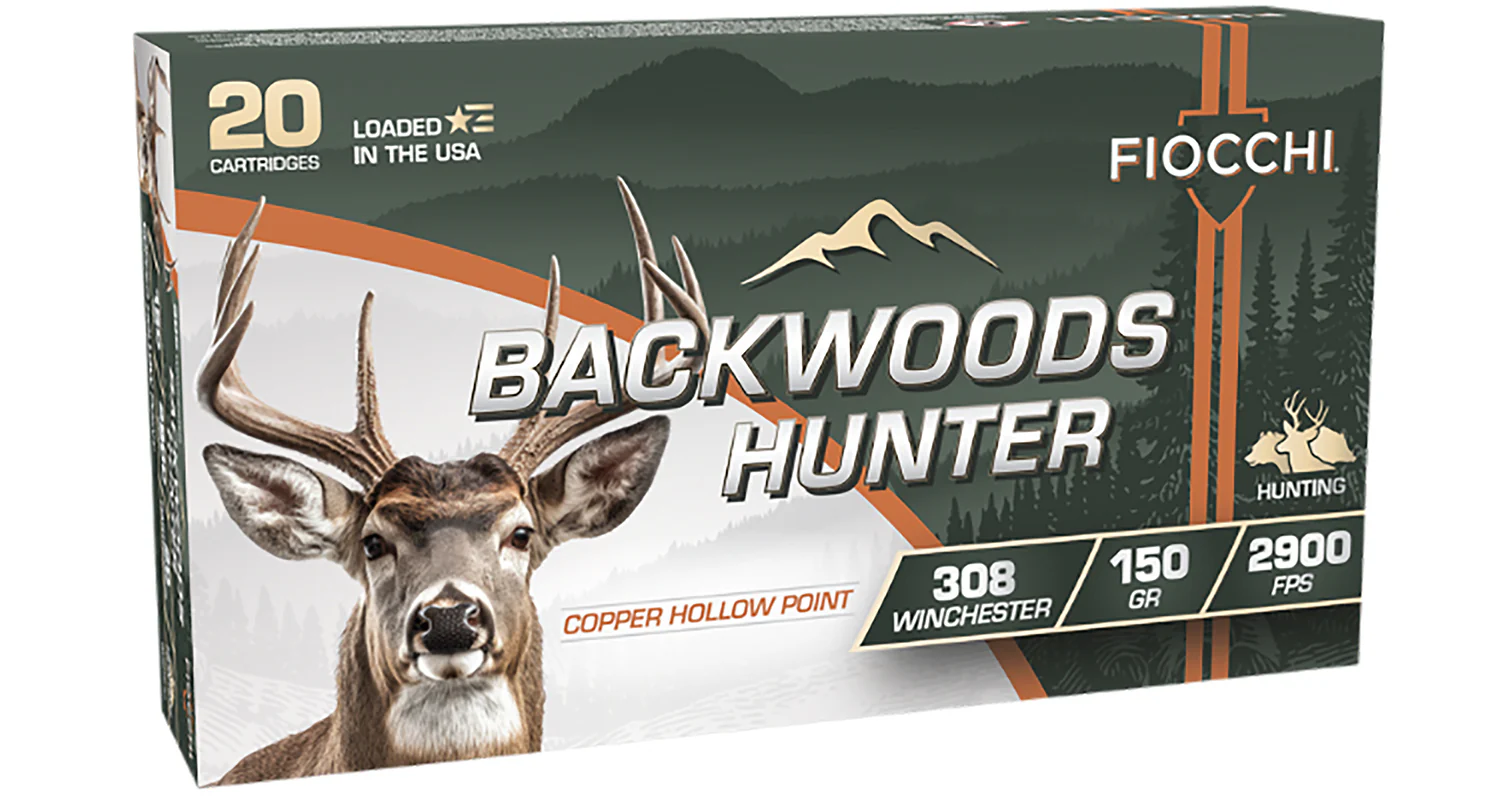 Fiocchi 308BHC Backwoods Hunter 308Win 150gr Copper Hollow Point 20 Per Box/10 Case