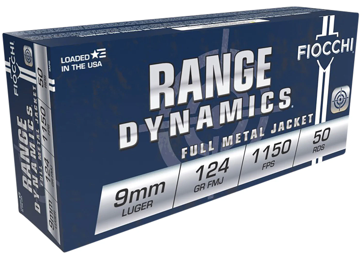 Fiocchi 9APB Range Dynamics  9mmLuger 124gr Full Metal Jacket