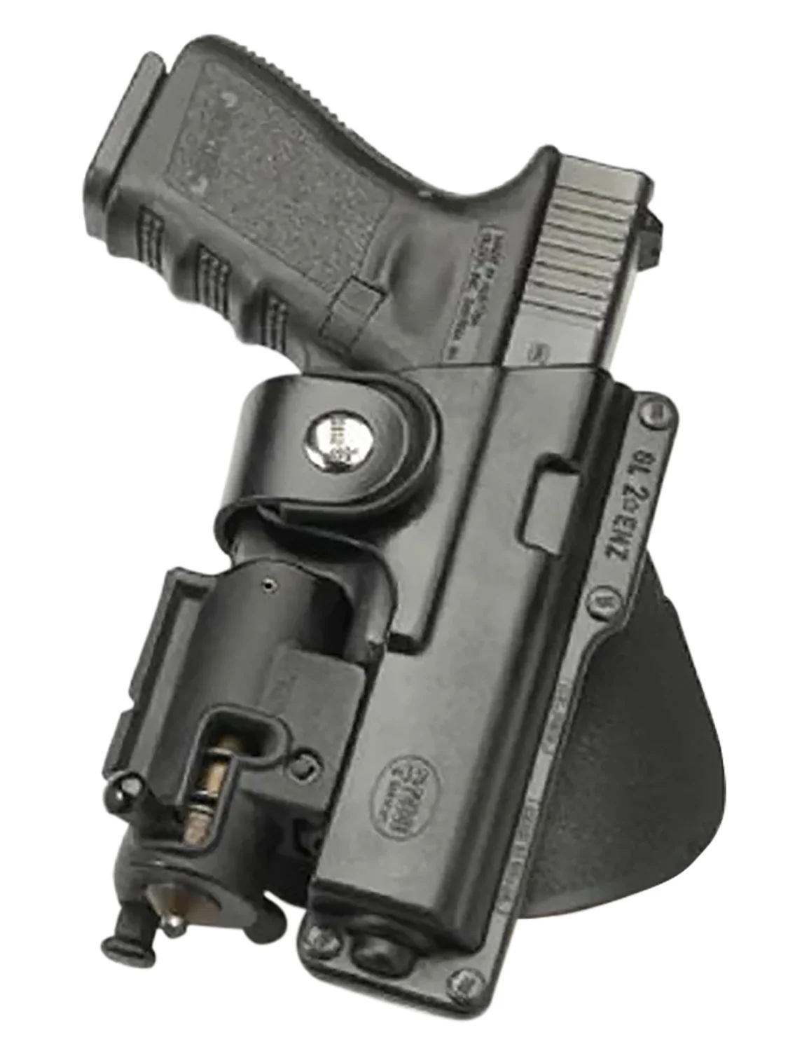 Fobus GLT19RP Active Retention Tactical OWB Black Polymer Belt Fits Glock 19/23/32 w/Tactical Light or Laser Right Hand