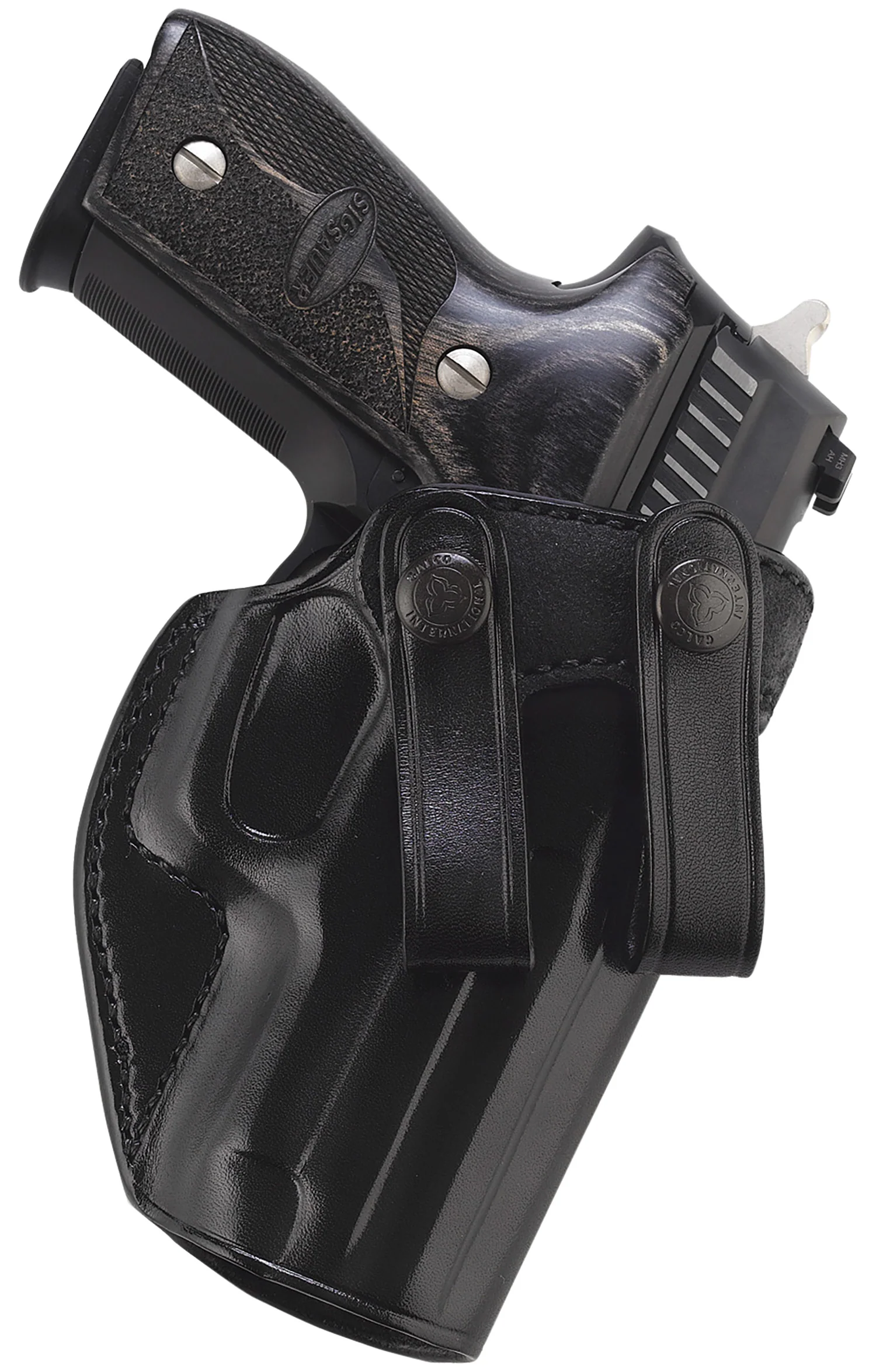 Galco SUM838B Summer Comfort IWB Black Leather Belt Loop Fits Glock 42/Sig P365 SAS/STD/.380 Right Hand