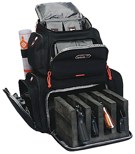 GPS Bags 1711BP Handgunner  Black 1000D Nylon Holds 4 Handguns