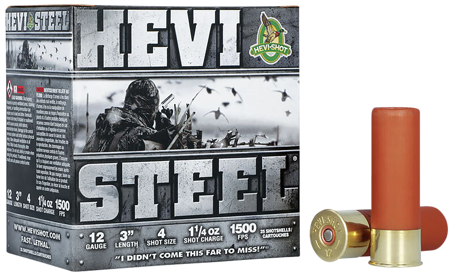 HEVI-Shot HS60004 HEVI-Steel 12Gauge 3" 1 1/4oz 4Shot