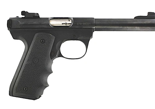 Hogue 82080 Rubber Grip  Black Rubber for Ruger Mark II 22/45