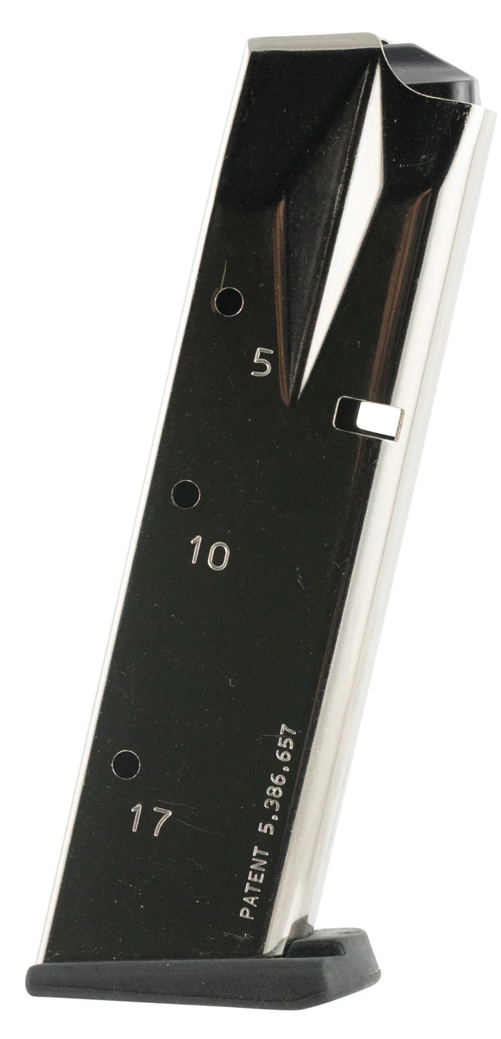 Mec-Gar MGSW5917N S&W  Nickel 17rd 9mm Luger for S&W 5900 Series/910/915/659