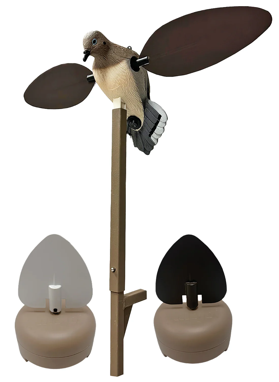 Mojo Outdoors HW2548 Voodoo/2 Flock A Flickers Sports South Exclusive Brown/White Decoy Combo With 2 Flickers