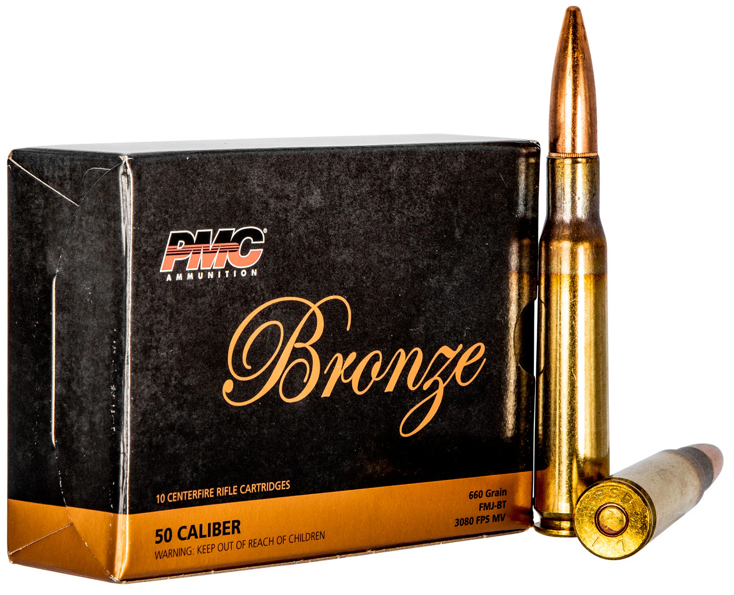 PMC 50A Bronze  50BMG 660gr Full Metal Jacket Boat Tail