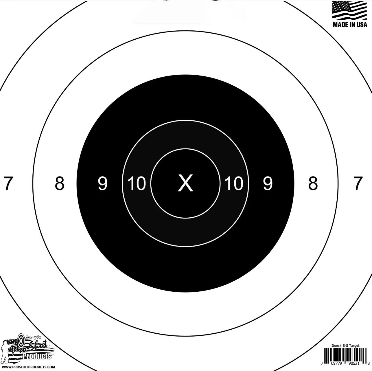 PROSHOT B8-12PK          10" B-8 HVY TGT  BULLSEYE