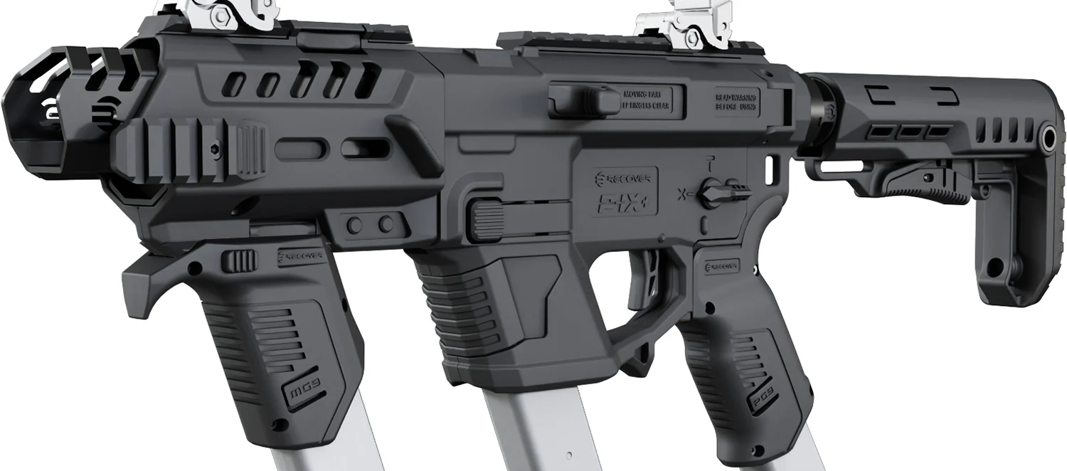 Recover Tactical PIXPMGST01 P-IX+MG  PG9 SR20 Metal Front Guard Black
