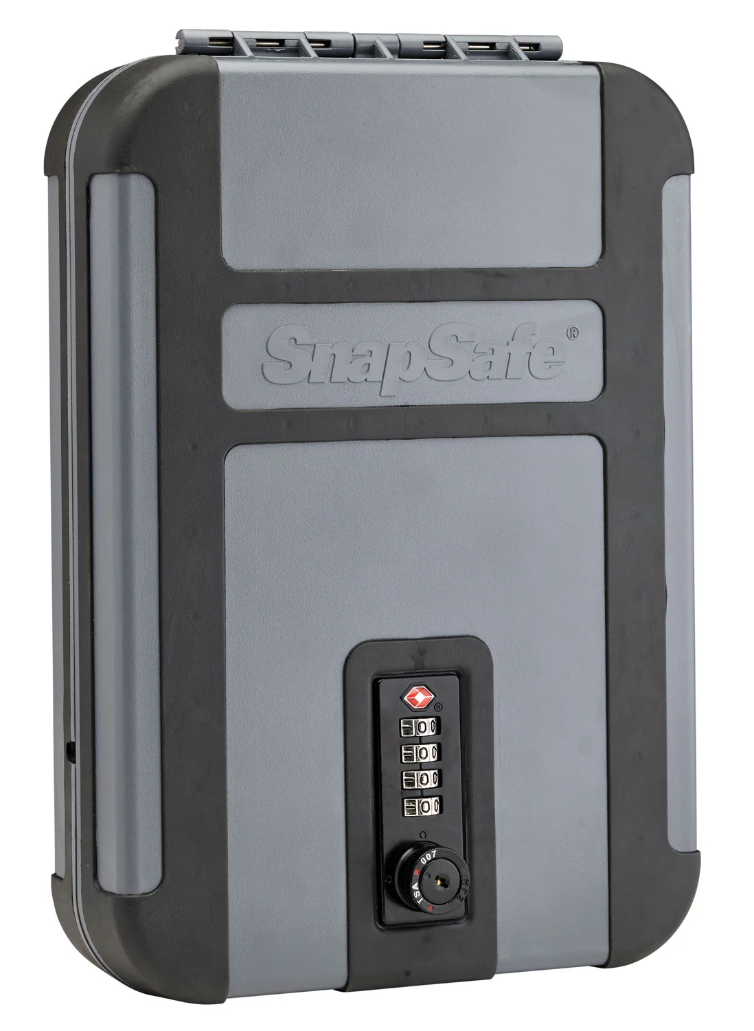 SnapSafe 75241 TrekLite Lock Box XL Combination Entry Gray Polycarbonate Holds 1 Handgun 10" W x 7" H x 2" D