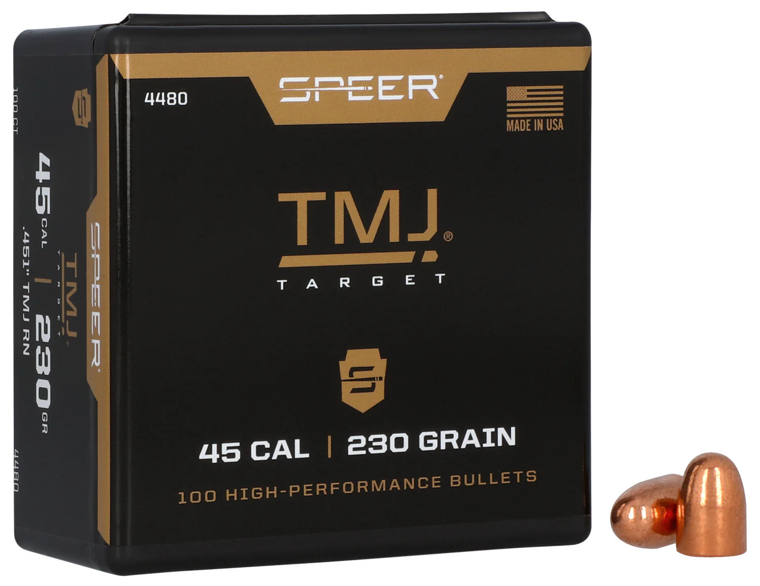 Speer 4480 TMJ  45Cal 230gr Total Metal Jacket 100 Per Box/5 Case