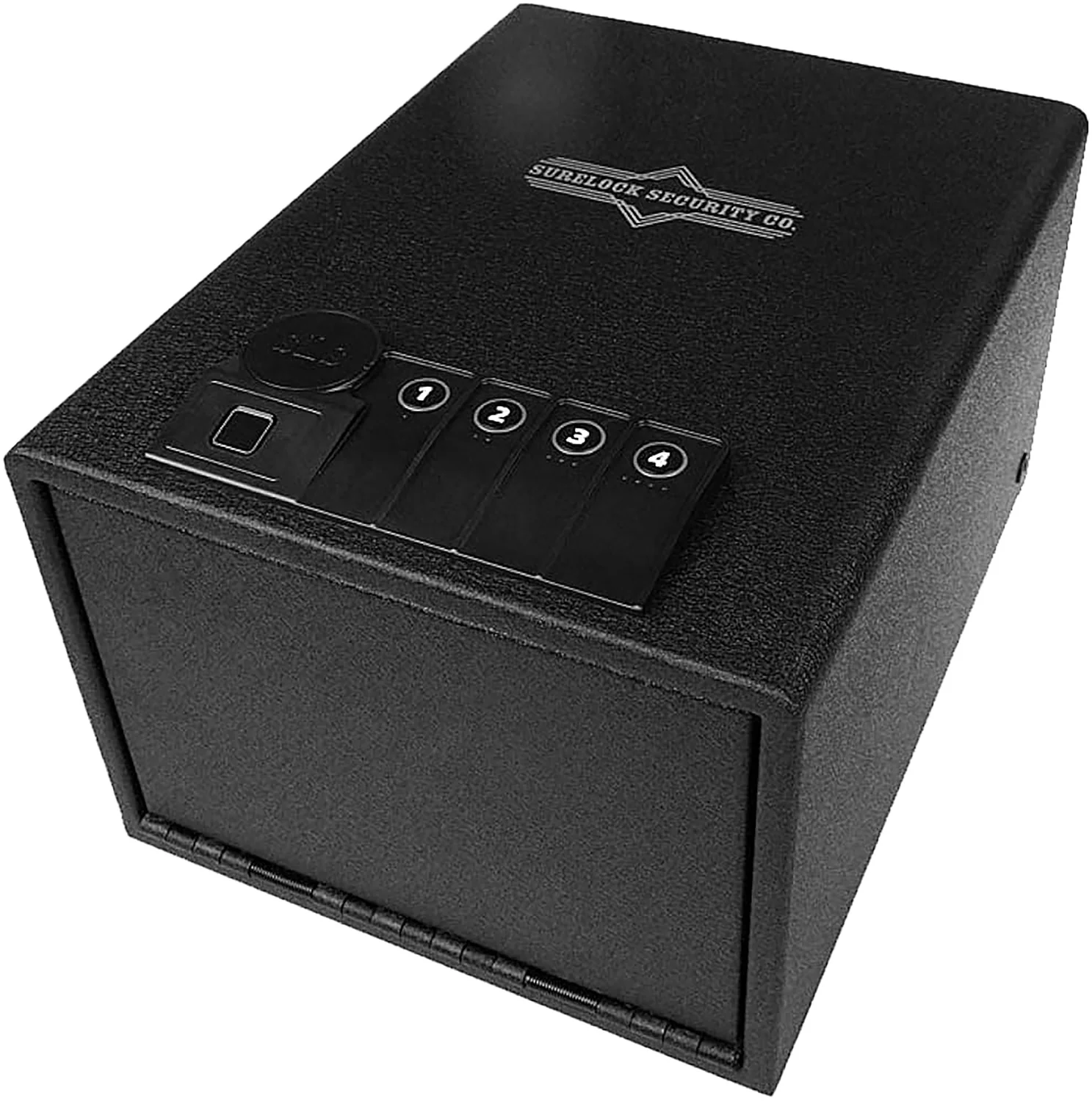 Surelock Security 3418949 QuickTouch 300 Digital Keypad/Biometric/Key Entry Matte Black Steel Holds 2 Handguns 7.48" H x 13" W x 10.04" D