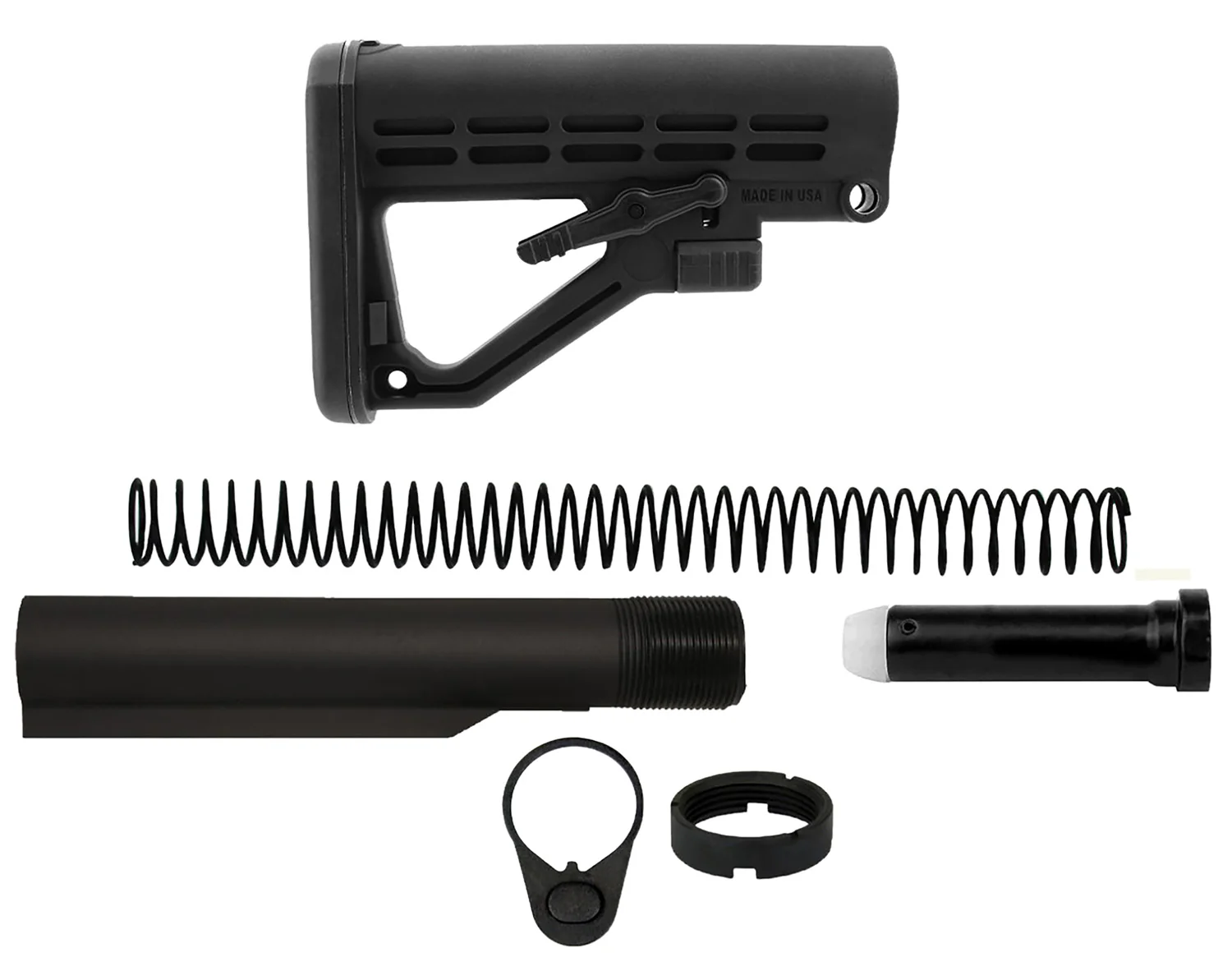 TacFire MAR050B Mil-Spec Buffer Tube  Black Matte AR-15