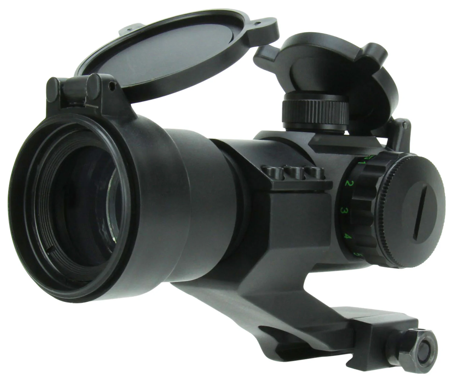TacFire RD004 1x30 Dual Illuminated Red/Green Dot Sight  Black Anodized 1 x 30 mm 2 MOA Dot