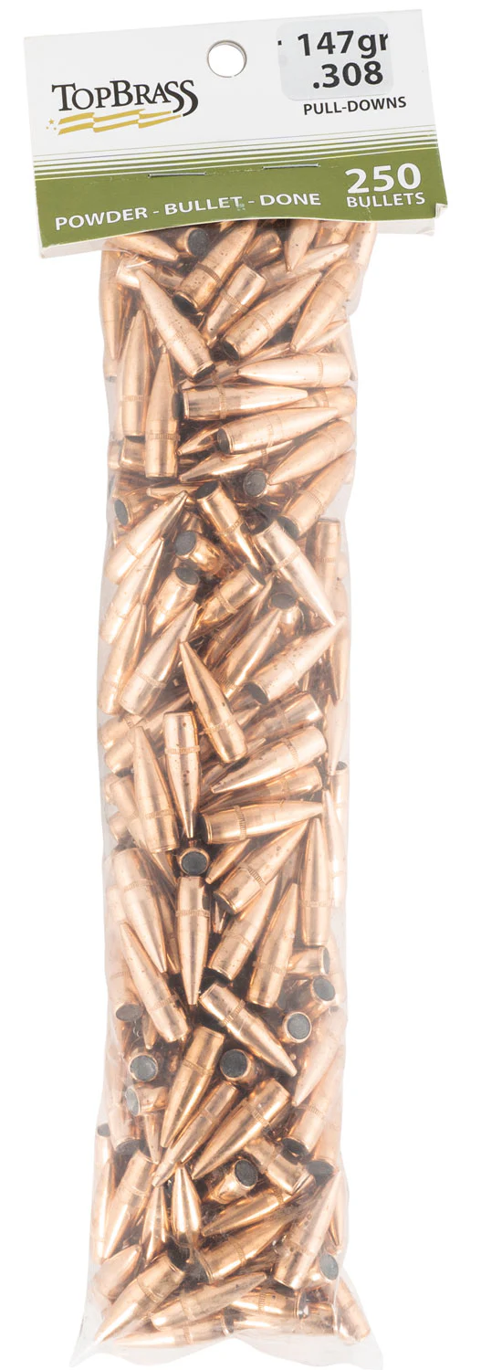 Top Brass JB01400PD250 Pull-Down  308Win 147gr Full Metal Jacket Boat Tail 250/Bag