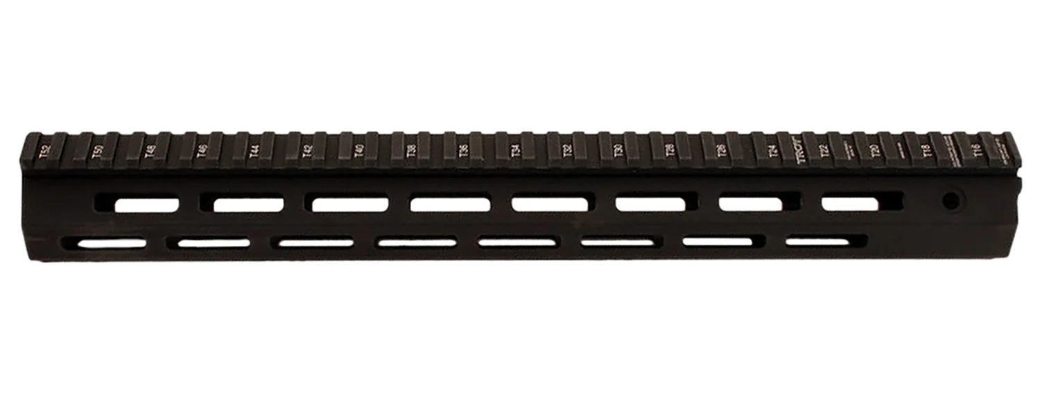 Troy Ind SRAIML115BT00 Battle Rail  15" L Aluminum with Black Anodized Finish & M-LOK Slots for AR-15