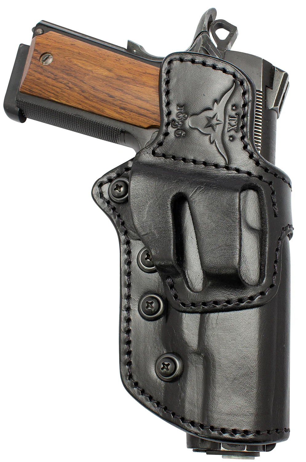 TX 1836 Kydex TXLOCKROWB300 TX Lock Retention System OWB, Black Leather, Compatible w/Glock 17/22, Belt Slide Mount, Ambidextrous
