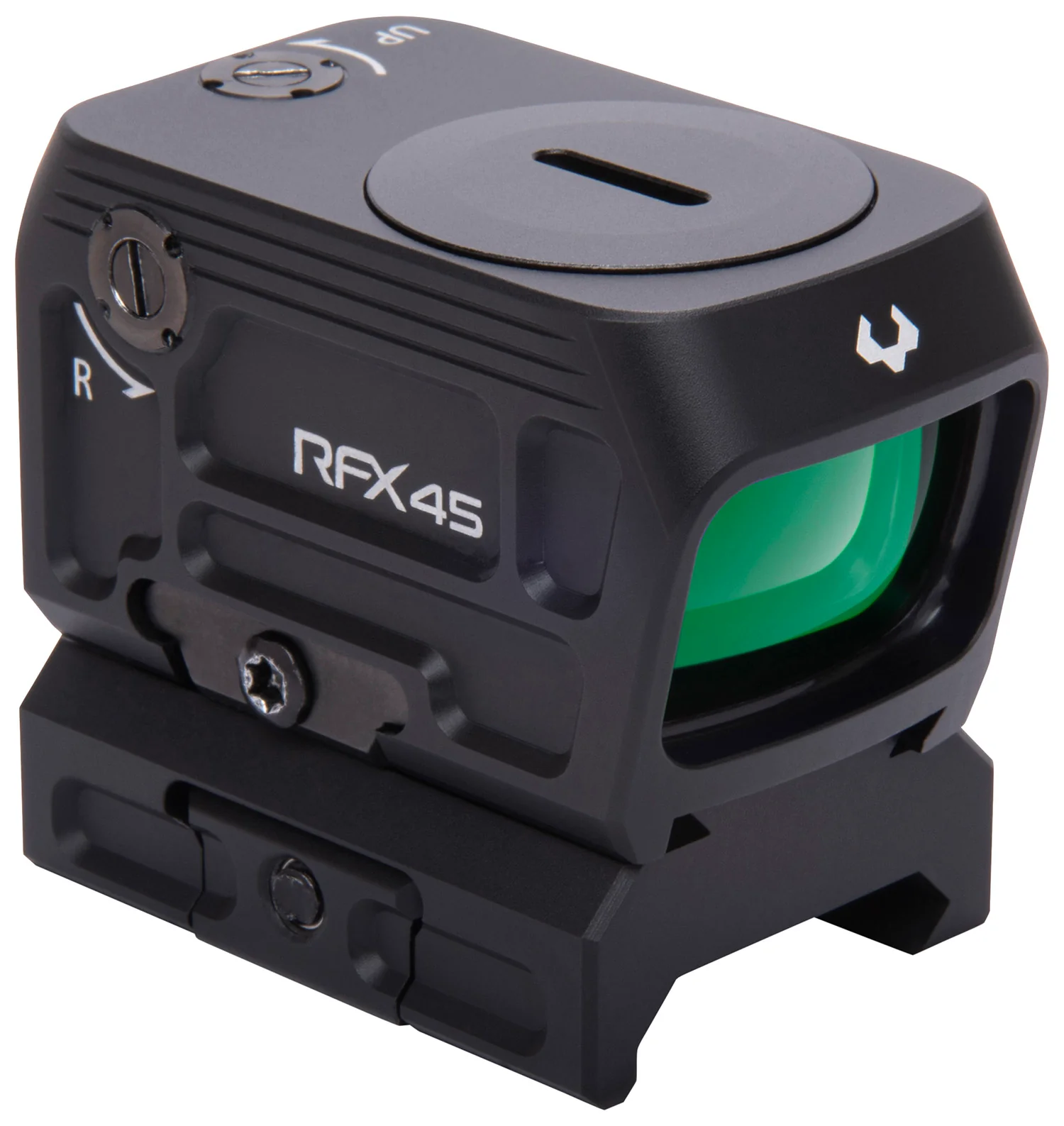 Viridian 9810059 RFX45  Black Anodized 1 x 24 mm x 15.5 mm 5 MOA Green Dot ACRO/Picatinny Low Mount