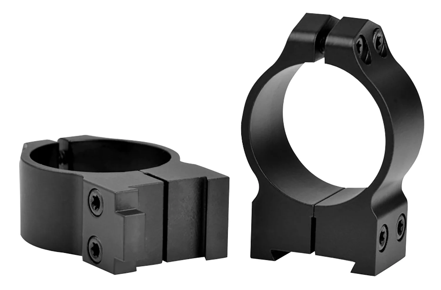 Warne 14BM Maxima  Matte Black Steel 30mm Tube Medium Vertical Split Dovetail, 0 MOA Fits CZ 550