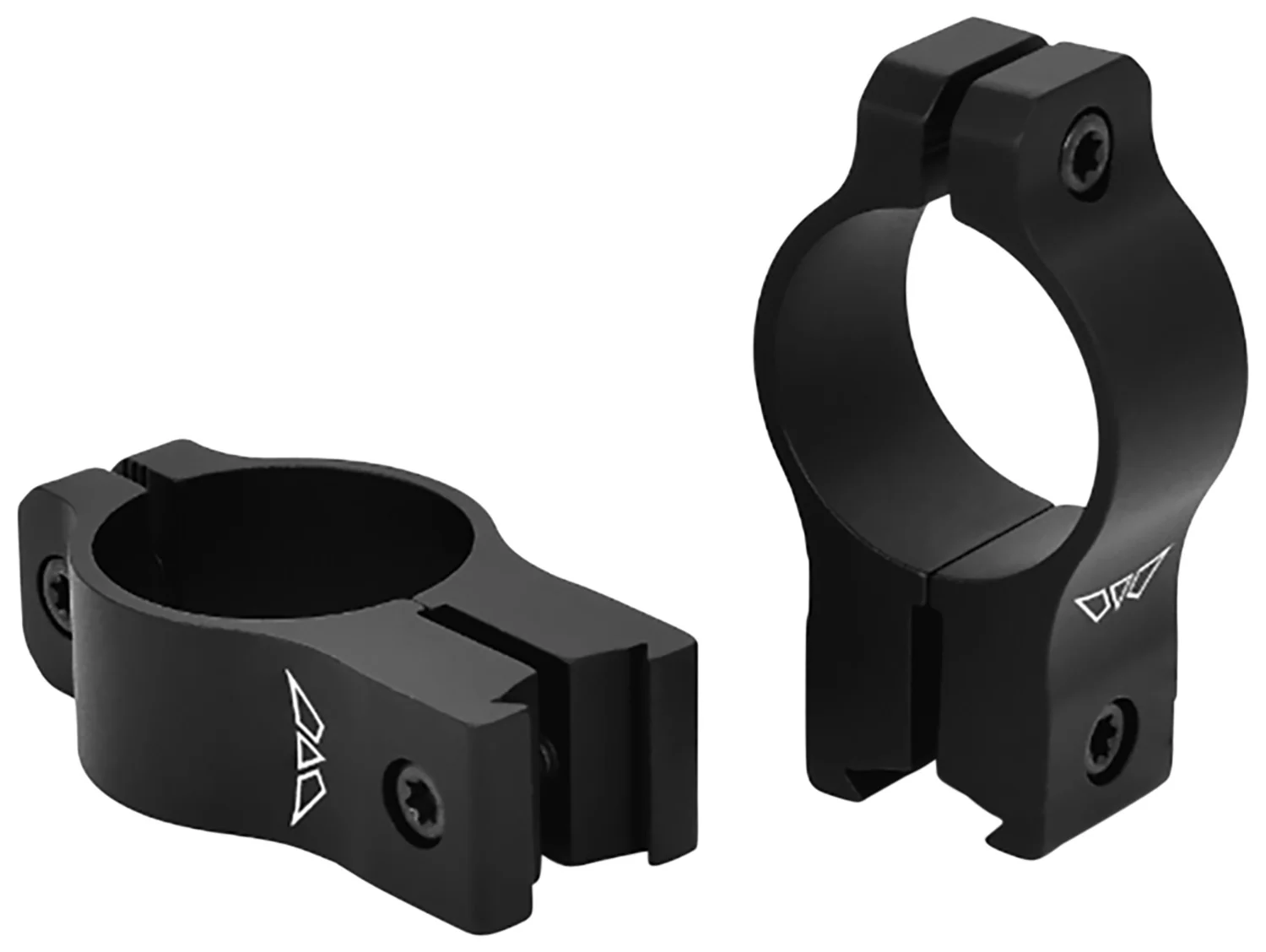 Warne V421M Rimfire Rings Vapor Matte Black Aluminum 1" Tube Medium Rimfire/Vertical Split 3/8" Dovetail 0 MOA