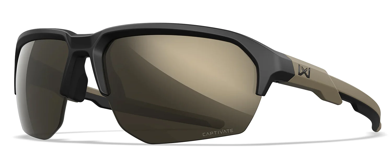 Wiley X CHJKL04 Jakl  M/L Tungsten Mirror Lens Matte Black w/ Tan Frame Frame